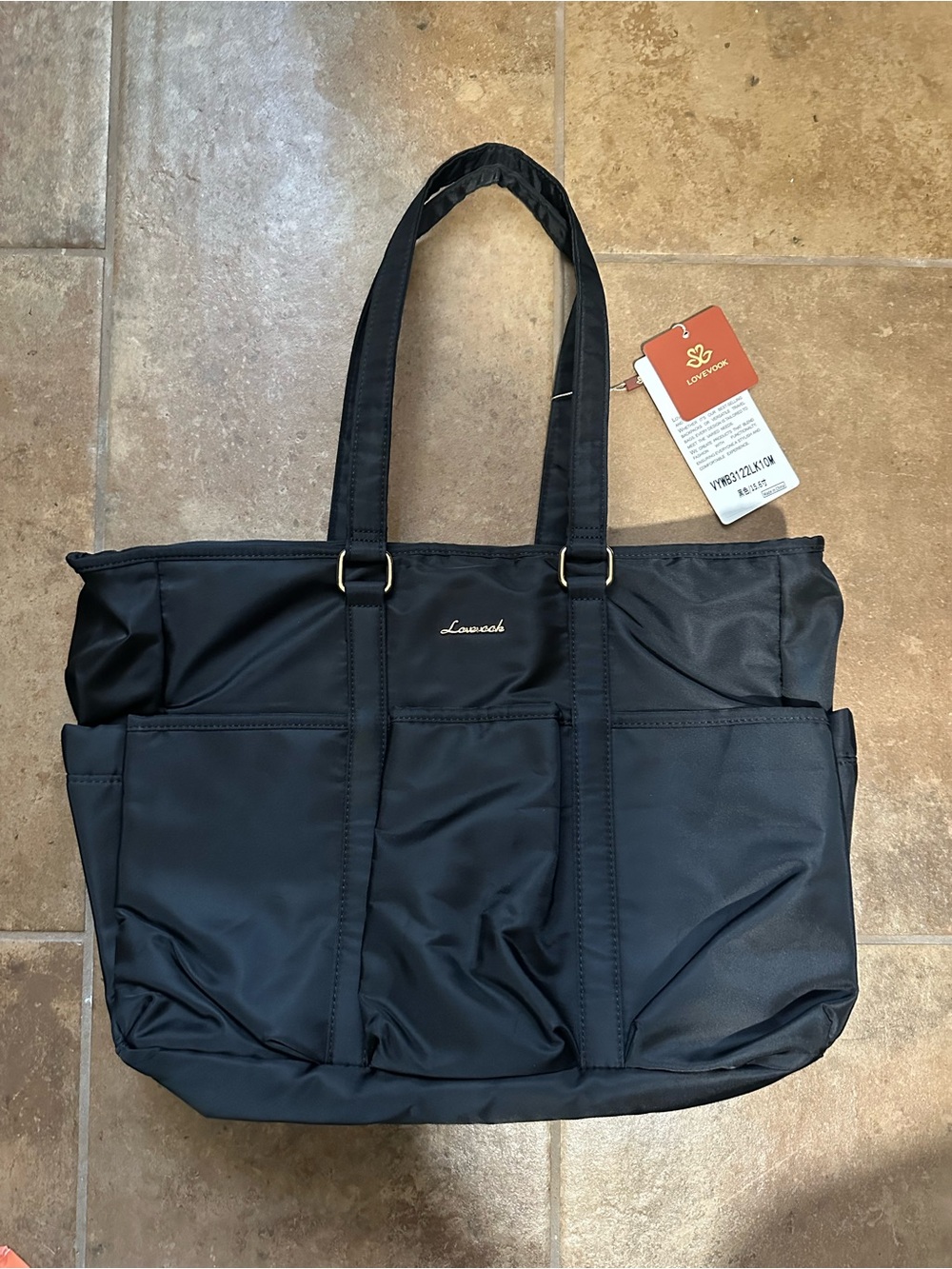 NWT Lovevook Black Laptop Work Tote Bag